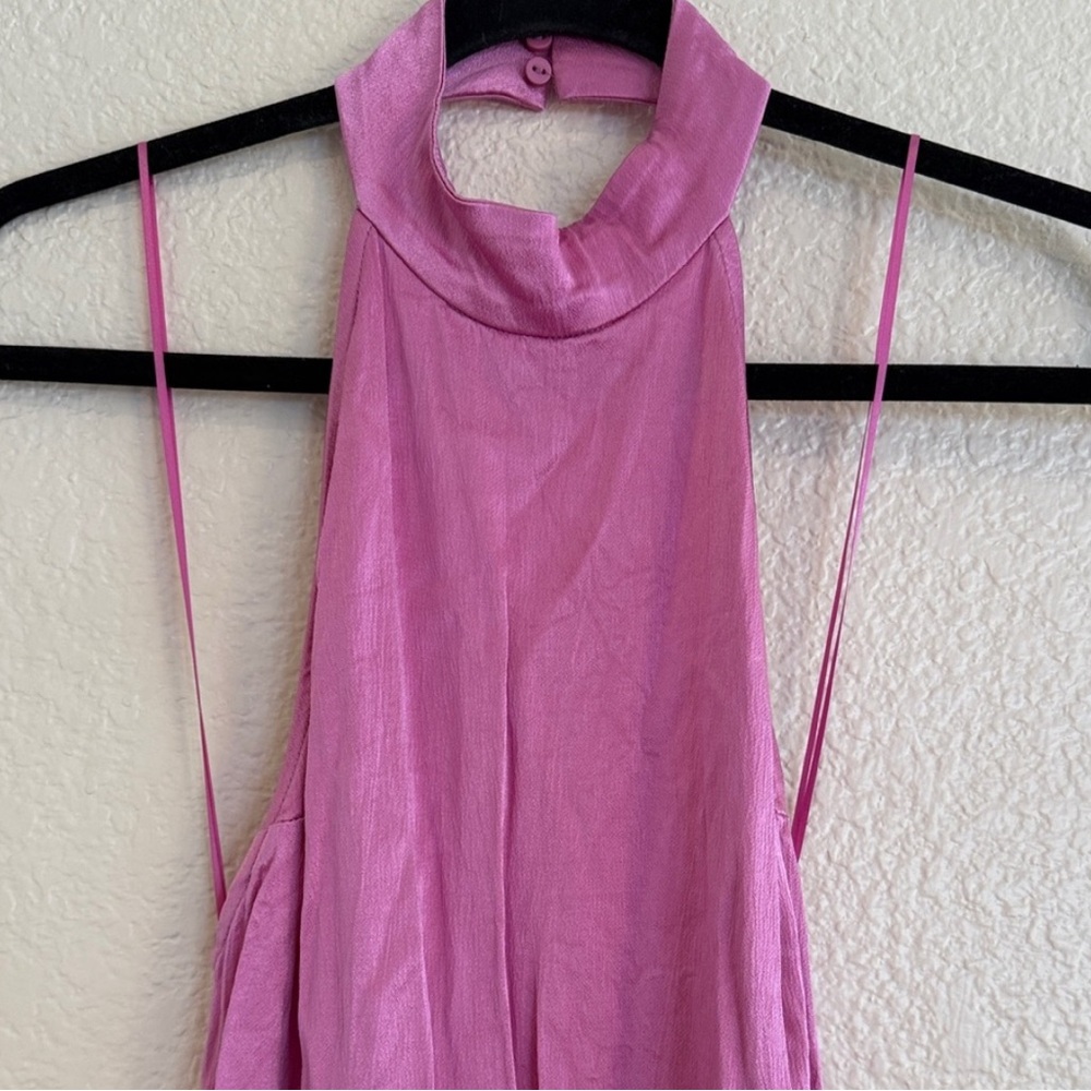 Zara Pink Satin Dress - Picture 4 of 7